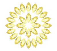 sourcing map 50Pcs Horse Eye Shape Rhinestones, 4 x 8 mm Point Back Rhinestone Beads for Jewelry Making Crafts Costume Crystal Embellishments, Gold
