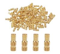 sourcing map 50pcs Knurled Insert Nuts Heat Set Insert M2x10mm,OD 3.5mm