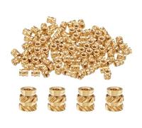 sourcing map 50pcs Knurled Insert Nuts Heat Set Insert M2x4mm,OD 3.5mm