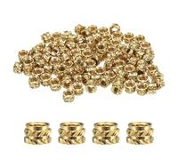 sourcing map 50pcs Knurled Insert Nuts Heat Set Insert M4x4mm,OD 6mm