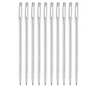 sourcing map 50Pcs Large Eye Needles, 2.09" 1.6mm High Carbon Iron Embroidery Thread Needle Sewing Big Eye Needle Knitting Needles for Hand Sewing Art Crafts, Silver
