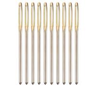 sourcing map 50Pcs Large Eye Needles, 2.36" 2mm High Carbon Iron Embroidery Thread Needle Sewing Blunt Needle Knitting Needles for Hand Sewing Art Crafts, Gold, Silver