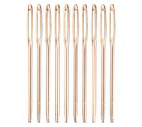 sourcing map 50Pcs Large Eye Needles, 2.36" 2mm High Carbon Iron Embroidery Thread Needle Sewing Blunt Needle Knitting Needles for Hand Sewing Art Crafts, Rose Gold