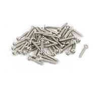 sourcing map 50pcs M1.5 x 10mm Stainless Steel Phillips Pan Round Head Self Tapping Screws