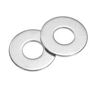 sourcing map 50Pcs M10 Fender Washers, 304 Stainless Steel Flat Washer 25mm OD, 1.5mm Thickness, Metal Gasket for Screws and Bolts, White Wash