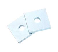 sourcing map 50pcs M10x38x5.7mm Square Plate Bearing Washers Carbon Steel Plate Square Plate Washers Flat Pad Spacer Gasket for Hardware Fastener