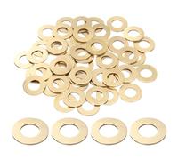 sourcing map 50Pcs M12 Brass Flat Washer, 24mm OD x 12mm ID x 1.5mm Thickness Metal Sealing Washers, Metric Sealing Ring Gasket for Screws Bolts Nuts