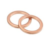 sourcing map 50Pcs M12 Flat Washer, Copper 12mm ID x 18mm OD x 1.5mm Thick for Bolt Screw, Factories Repair, Kitchens, Shops, and Outdoor Construction, Red