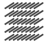 sourcing map 50Pcs M2 x 25mm Aluminum Knurled Spacer Standoff, Round Coupling Nut Bolt Connector Nut Sleeve Stud Rod Fastener for RC Drone Quadcopter FPV Drone DIY Parts (Black, 3.5mm OD)