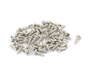 sourcing map 50pcs M2 x 6mm Stainless Steel Phillips Pan Round Head Self Tapping Screws