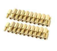 sourcing map 50pcs M3 8+6mm Female Male Thread Brass Hex Standoff Spacer Screws PCB Pillar