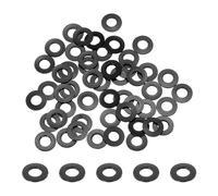 sourcing map 50pcs M3 Flat Washer Aluminum Gasket Anodized Countersunk Washer,Hole Dia 3mm/0.12" Round Washers for Screw RC/FPV/PC/Drone/Mechanical Accessories Model Parts,(Black)