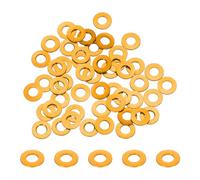 sourcing map 50pcs M3 Flat Washer Aluminum Gasket Anodized Countersunk Washer,Hole Dia 3mm/0.12" Round Washers for Screw RC/FPV/PC/Drone/Mechanical Accessories Model Parts,(Orange)