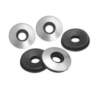 sourcing map 50Pcs M4.2 x 12mm Sealing Washers, 304 Stainless Steel EPDM Bonded Neoprene Rubber Washers for Screws Bolts, Silver&Black