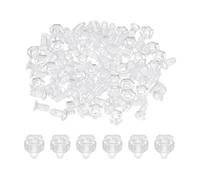sourcing map 50Pcs M4x8mm PC Clear Cross-recessed Countersunk Screws and Hex Nuts Kit, Plastic Machine Screws Round Head Acrylic Bolts