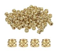 Sourcing Map 50pcs M5 Brass Heat Set Inserts, M5x5mm, OD 7mm, Knurled Insert Nuts