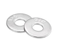 sourcing map 50Pcs M5 Flat Washer, 316 Stainless Steel 5.3mm ID x 15mm OD x 1.2mm Thick for Bolt Screw, Factories Repair, Kitchens, Shops, and Outdoor Construction, Silver