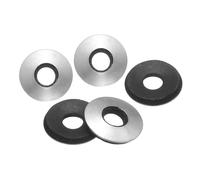 sourcing map 50Pcs M6.3 x 16mm Sealing Washers, 304 Stainless Steel EPDM Bonded Neoprene Rubber Washers for Screws Bolts, Silver&Black