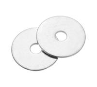sourcing map 50Pcs M6 Flat Washer, 304 Stainless Steel 6.4mm ID x 30mm OD x 1.5mm Thick for Bolt Screw, Factories Repair, Kitchens, Shops, and Outdoor Construction, Silvery