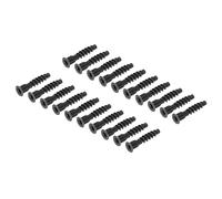 sourcing map 50Pcs M7x40mm Hex Socket Countersunk Head Self Tapping Connecting Screws Carbon Steel Furniture Confirmat Screw, Black