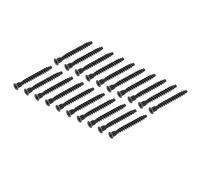 sourcing map 50Pcs M7x60mm Hex Socket Countersunk Head Self Tapping Connecting Screws Carbon Steel Furniture Confirmat Screw, Black