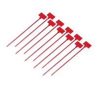 sourcing map 50pcs Marker Cable Zip Ties, 6 Inch Self-Locking Labels Zip Tie Wraps, Wire Tags Ties Straps for Indoor and Outdoor, 1/8", Red