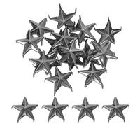 sourcing map 50Pcs Metal Star Studs Claw, 15mm 5-Claw Punk Studs Rivets Spikes Nail Head Leather Rivets for DIY Crafts Clothing Leathercraft Bag Shoes, Dark Gray