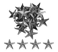 sourcing map 50Pcs Metal Star Studs Claw, 20mm 5-Claw Punk Studs Rivets Spikes Nail Head Leather Rivets for DIY Crafts Clothing Leathercraft Bag Shoes, Dark Gray