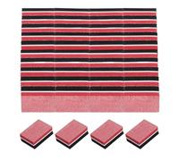 sourcing map 50pcs Mini Buffer Block Nail File, 100/180 Grit Double Side Sponge Nail Buffers for Professional Manicure Acrylic Nails, Natural Nails, Black/Red