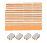sourcing map 50pcs Mini Buffer Block Nail File, 100/180 Grit Double Side Sponge Nail Buffers for Professional Manicure Acrylic Nails, Natural Nails, Orange/Gray