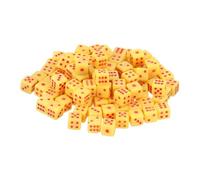 sourcing map 50Pcs Mini Dice, 5mm/0.2" Acrylic Tiny Six Side Game Dot Square Dice Bulk for Table Board Game Party Activities, Yellow/Red