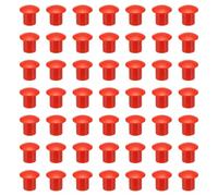 sourcing map 50Pcs Mushroom Rebar End Caps, Plastic Rebar Safety Cap Fit 0.31-0.71 Inch for Building Construction Protection Stakes, Gardening Pile, Home Fencing, Red