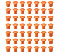 sourcing map 50Pcs Mushroom Rebar End Caps, Plastic Rebar Safety Cap Fit 0.79-1.26 Inch for Building Construction Protection Stakes, Gardening Pile, Home Fencing, Orange