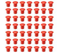 sourcing map 50Pcs Mushroom Rebar End Caps, Plastic Rebar Safety Cap Fit 0.79-1.26 Inch for Building Construction Protection Stakes, Gardening Pile, Home Fencing, Red