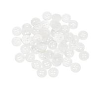 sourcing map 50pcs Natural Shell Buttons, 4 Hole Mother of Pearl Buttons 10mm Sewing Craft for Shirt Bag DIY Sewing Crafts Decoration, White
