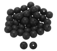 sourcing map 50pcs Natural Stone Beads 10mm Black Obsidian Round Gemstone Stone Loose Beading Real Genuine Smooth Balls Bead for Jewelry Making Bracelets Necklace Earrings DIY