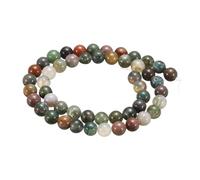 sourcing map 50pcs Natural Stone Beads 6mm Agate Green Round Gemstone Stone Loose Beading Real Genuine Smooth Balls Bead for Jewelry Making Bracelets Necklace Earrings DIY