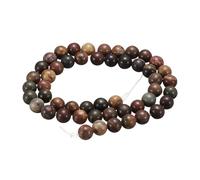 sourcing map 50pcs Natural Stone Beads 6mm Red Art Gemstone Round Gemstone Stone Loose Beading Real Genuine Smooth Balls Bead for Jewelry Making Bracelets Necklace Earrings DIY