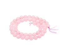 sourcing map 50pcs Natural Stone Beads 8mm Pink Rose Quartz Round Gemstone Stone Loose Beading Real Genuine Smooth Balls Bead for Jewelry Making Bracelets Necklace Earrings DIY