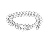 sourcing map 50pcs Natural Stone Beads 8mm Transparent Crystal Round Gemstone Stone Loose Beading Real Genuine Smooth Balls Bead for Jewelry Making Bracelets Necklace Earrings DIY