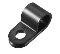 sourcing map 50Pcs Nylon R-Type Cable Clamp Organizer Cord Clips for Wire Management 7.9mm Black CC-1.5