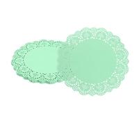 sourcing map 50pcs Paper Doilies, 6.5 Inch Lace Paper Doilies, Disposable Paper Placemats for Cakes Table Plate Crafts Party Weddings Tableware Green