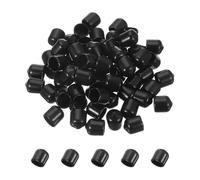 sourcing map 50pcs Pegboard Hooks Protector Rubber End Caps, Peg Board Hook Flexible Prongs End Tips Caps Rack Cover for Pegboard Dishwasher Hook, Black(34mm Long 12mm Inner Dia)