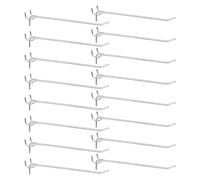sourcing map 50pcs Pegboard Shelving Hooks 8" Stainless Steel Peg Board Display Hook Hanging Holders Wall Mount Organize Tools for Workbench Garage Kitchen Store, Silver