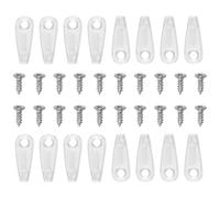 sourcing map 50Pcs Picture Frame Backing Hardware Clip with 50Pcs Screws Turn Button Fasteners Set Picture Turn Backing Clips for Craft Hanging Picture Drawing, Transparent