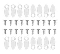 sourcing map 50Pcs Picture Frame Backing Hardware Clip with 50Pcs Screws Turn Button Fasteners Set Picture Turn Backing Clips for Craft Hanging Picture Drawing, Transparent White