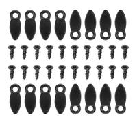 sourcing map 50Pcs Picture Frame Backing Hardware Clip with 50Pcs Screws Turn Button Fasteners Set Picture Turn Backing Clips for Craft Hanging Picture Drawing, Black