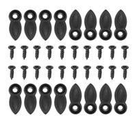 sourcing map 50Pcs Picture Frame Backing Hardware Clips with 50Pcs Screw Turn Button Fasteners Set Picture Turn Backing Clip for Craft Hanging Picture Drawing, Black