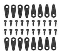 sourcing map 50Pcs Picture Frame Backing Hardware Clips with 50Pcs Screws Photo Frame Turn Button Fastener Set Backing for Craft Hanging Pictures Drawing, Black