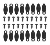 Sourcing Map 50Pcs Picture Frame Backing Hardware Clips with Screws - Black Iron Photo Frame Turn Button Fasteners - Craft Hanging Picture Drawing Craft, Black